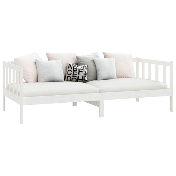 vidaXL Dagbädd vit massiv furu 90x200 cm Vit
