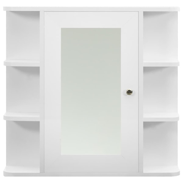 vidaXL Spegelskåp för badrum vit 66x17x63 cm MDF Vit