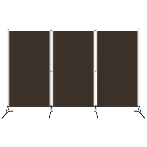 vidaXL Rumsavdelare 3 paneler brun 260x180 cm Brun