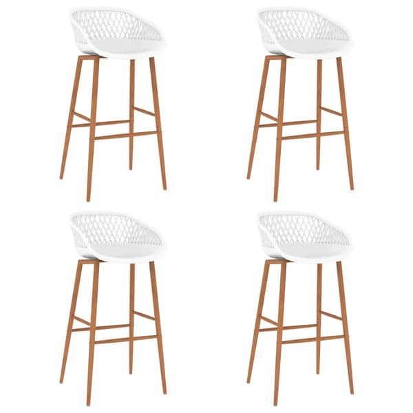 vidaXL Bargrupp 5 delar vit Vit