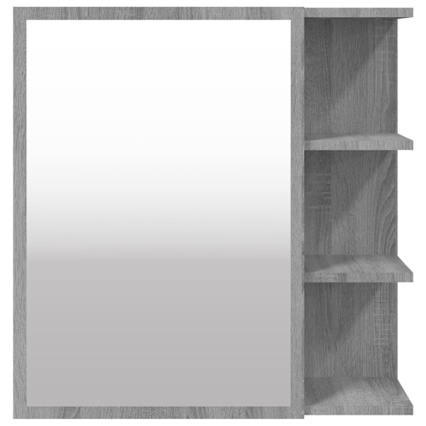 vidaXL Spegelskåp för badrum grå sonoma 62,5x20,5x64cm konstruerat trä Grå