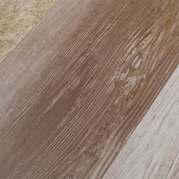 vidaXL Självhäftande PVC-golvplankor 5,21 m² 2 mm kalkfärgat trä Brun