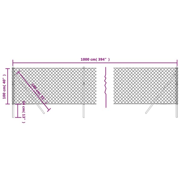 vidaXL Gunnebostängsel grön 1x10 m Grön