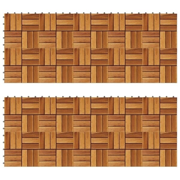 vidaXL Balkongplattor i akaciaträ 30 x 30, 20 st Brun