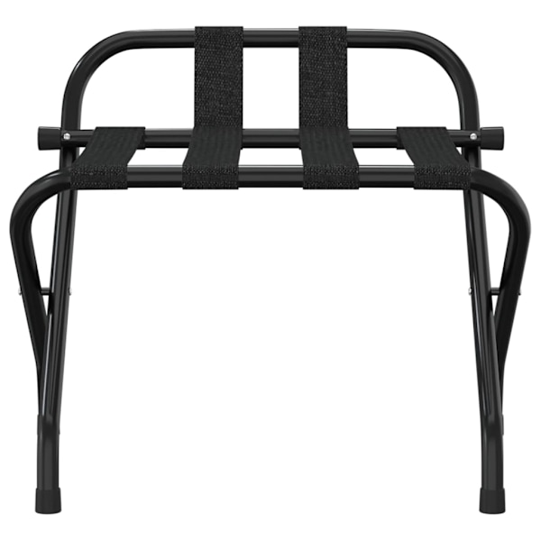 vidaXL Bagagehylla med ryggstöd svart 56x39x52 cm Svart
