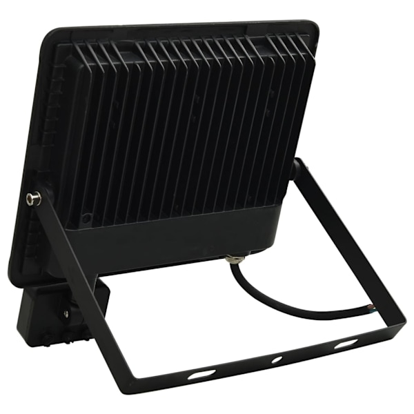 vidaXL Strålkastare med sensor 100 W LED varmvit Svart