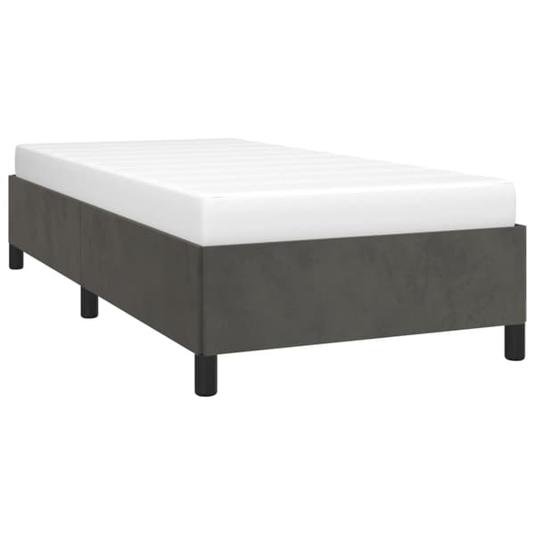 vidaXL Sängram utan madrass mörkgrå 90x200 cm sammet Grå