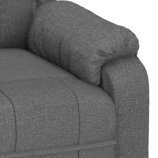 vidaXL Reclinerfåtölj mörkgrå tyg Grå