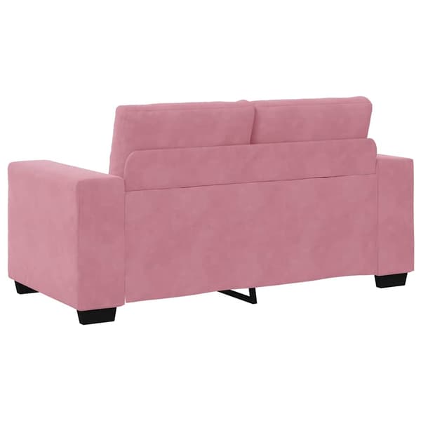 vidaXL Soffset 3 pcs Rosa 221 x 80 x 80 cm Sammet Rosa