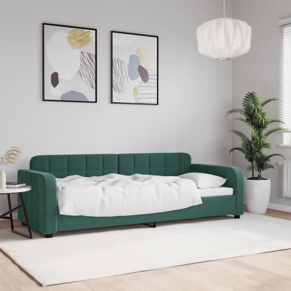vidaXL Dagbädd mörkgrön 80x200 cm sammet Grön