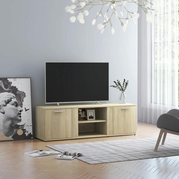 vidaXL TV-bänk sonoma-ek 120x34x37 cm konstruerat trä Brun