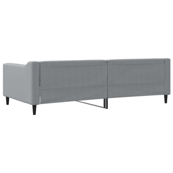 vidaXL Dagbädd ljusgrå 100x200 cm tyg Grå