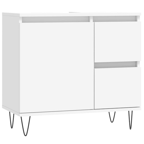 vidaXL Badrumsskåp vit 65x33x60 cm konstruerat trä Vit