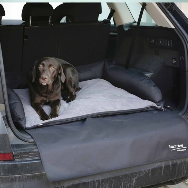 Kerbl Hundbädd till bilen 95x75x16 cm grå och svart 80584 grå