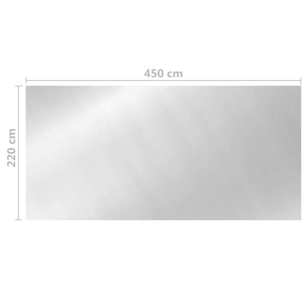 vidaXL Poolskydd silver 450x220 cm PE Silver