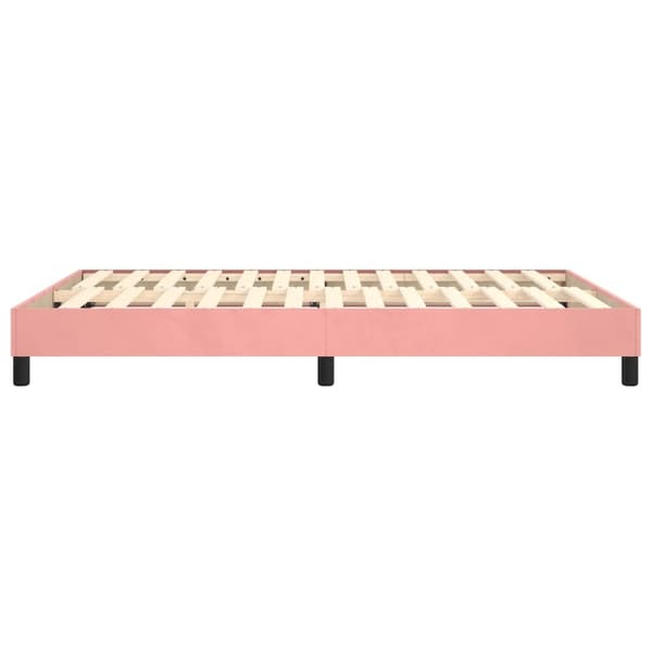 vidaXL Sängram rosa 140x200 cm sammet Rosa