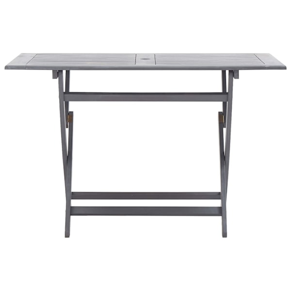 vidaXL Hopfällbart trädgårdsbord 120x70x75 cm massivt akaciaträ grå