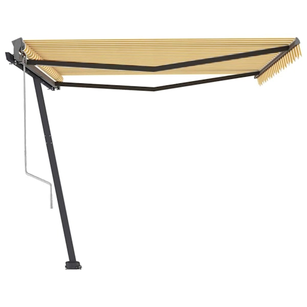vidaXL Fristående markis automatisk 400x300cm gul/vit Gul