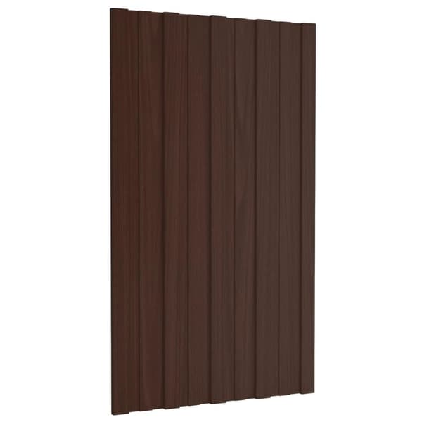 vidaXL Takprofiler 36 st galvaniserat stål brun 80x45 cm