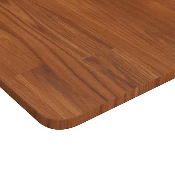 vidaXL Fyrkantig bordsskiva mörkbrun 90x90x1,5cm behandlad massiv ek Brun