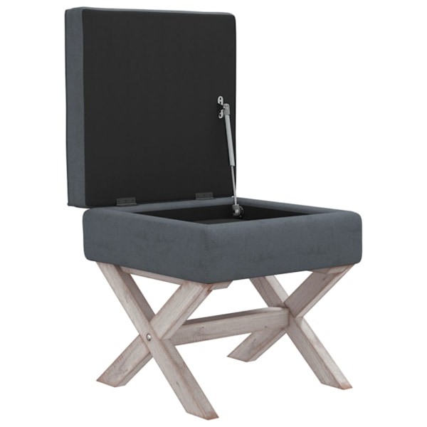 vidaXL Förvaringspall mörkgrå 45x45x49 cm sammet Grå