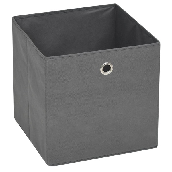 vidaXL Förvaringslådor 4 st non-woven tyg 32x32x32 cm grå grå