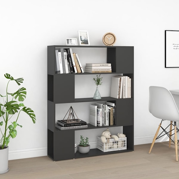 vidaXL Bokhylla Rumsavdelare grå 100x24x124 cm grå