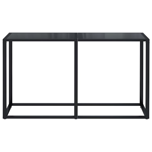 vidaXL Konsolbord svart 140x35x75,5 cm härdat glas Svart