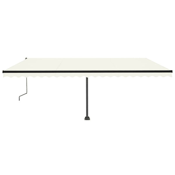 vidaXL Markis automatisk fristående 500x350 cm gräddvit Creme
