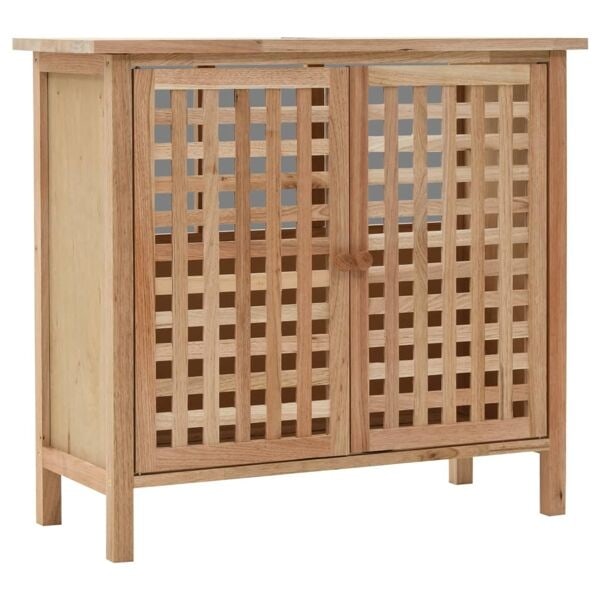 vidaXL Tvättställsskåp massiv valnöt 66x29x61 cm Beige