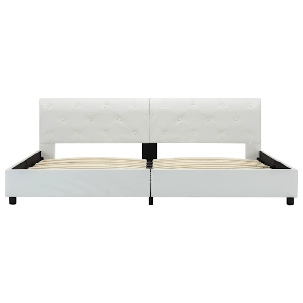 vidaXL Sängram vit konstläder 180x200 cm Vit
