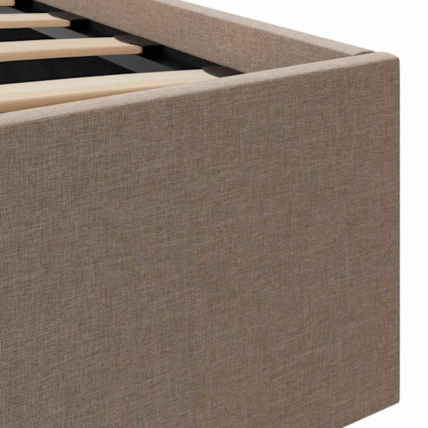 vidaXL Sängram hydraulisk förvaring utan madrass taupe 160x200 cm Taupe