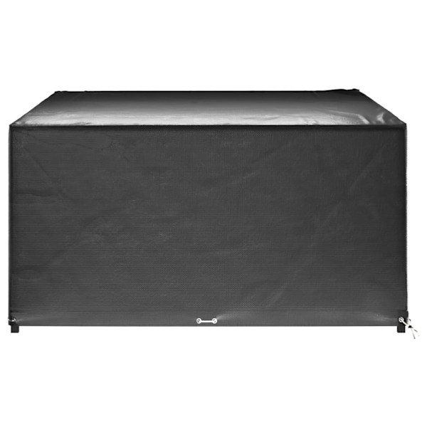 vidaXL Överdrag för utemöbler 2 st 16 ölj. 300x250x90cm rektangulärt Svart