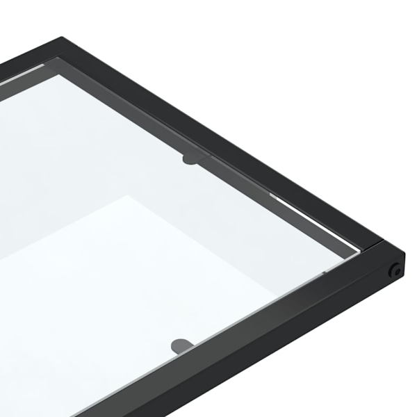 vidaXL Sidobord till datorbord genomskinligt 50x35x65 cm härdat glas Transparent