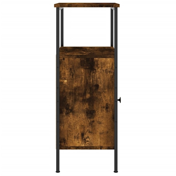 vidaXL Sängbord rökfärgad ek 41x31x80 cm konstruerat trä Brun