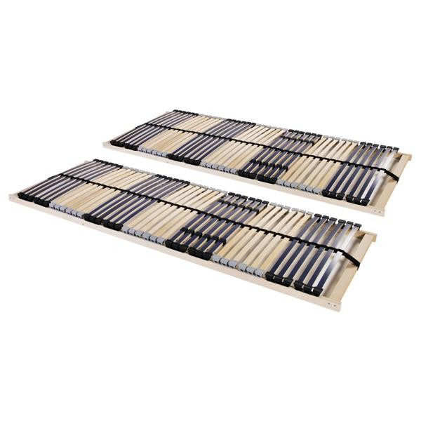 vidaXL Ribbotten med 42 ribbor 2 st 7 zoner 70x200 cm Brun