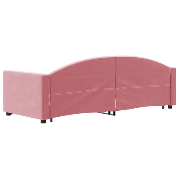 vidaXL Dagbädd utdragbar rosa 80x200 cm sammet Rosa