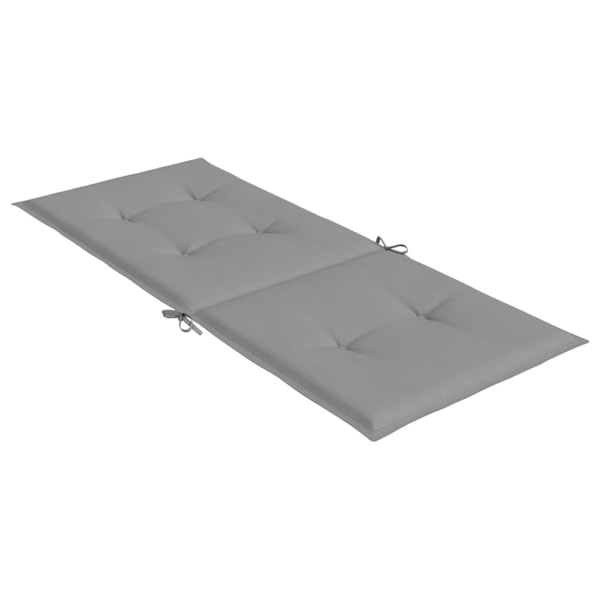 vidaXL Stolsdynor för trädgården 2 st 120x50x3 cm grå grå