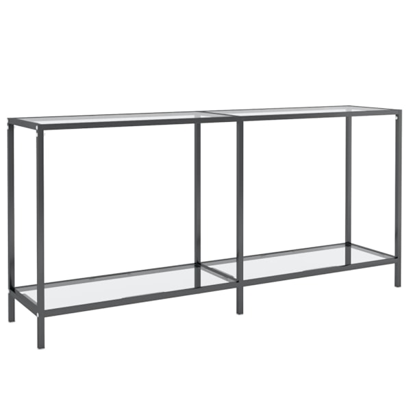 vidaXL Konsolbord transparent 160x35x75 cm härdat glas Transparent
