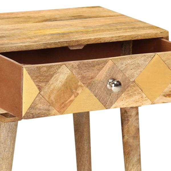 vidaXL Sängbord 43x30x58 cm massivt mangoträ Brun