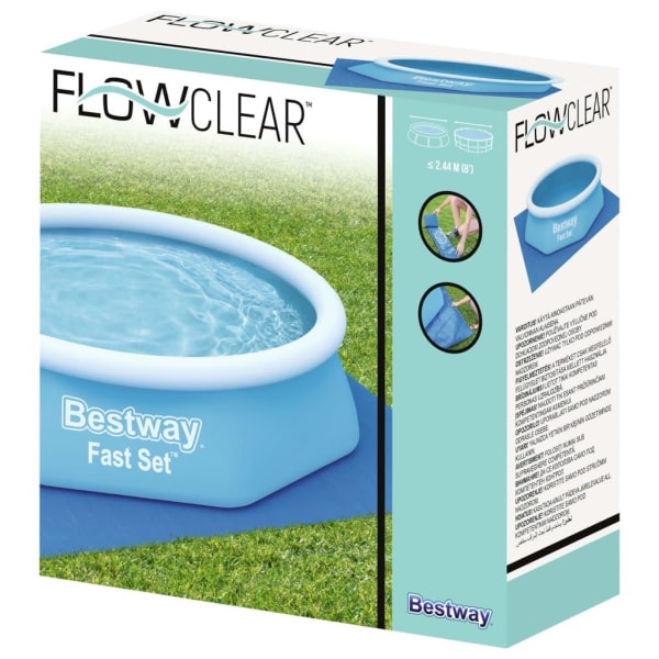 Bestway Markduk för pool Flowclear 274x274 cm Blå