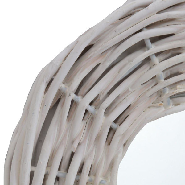 vidaXL Speglar 3 st vit 15 cm korgmaterial Vit
