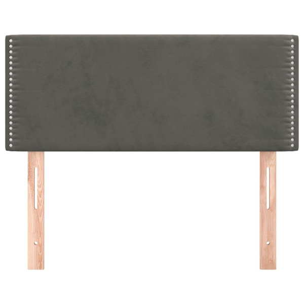 vidaXL Sänggavel mörkgrå 90x5x78/88 cm sammet Grå