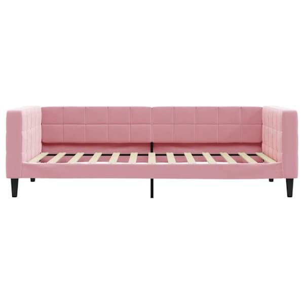 vidaXL Dagbädd med madrass rosa 90x200 cm sammet Rosa