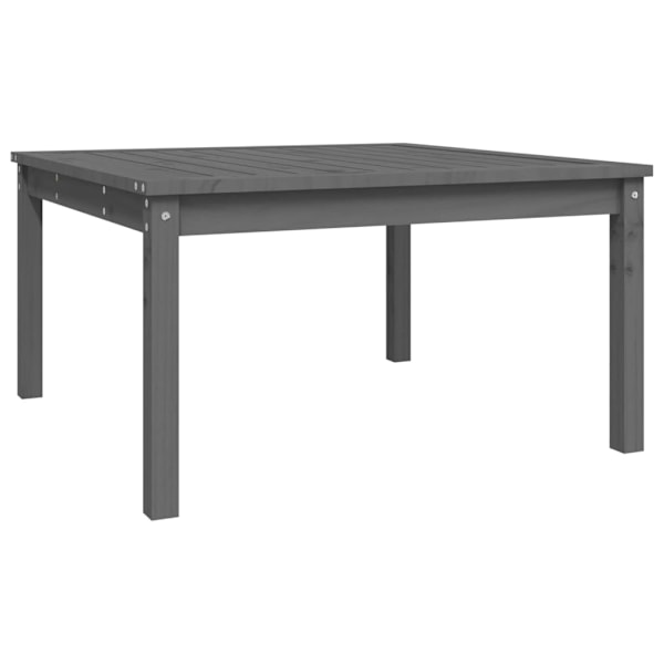 vidaXL Trädgårdsbord grå 82,5x82,5x45 cm massiv furu Grå