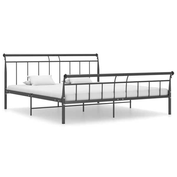 vidaXL Sängram svart metall 200x200 cm Svart
