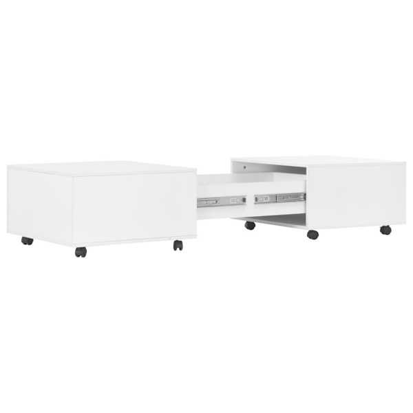 vidaXL Soffbord vit högglans 120x60x35 cm Vit