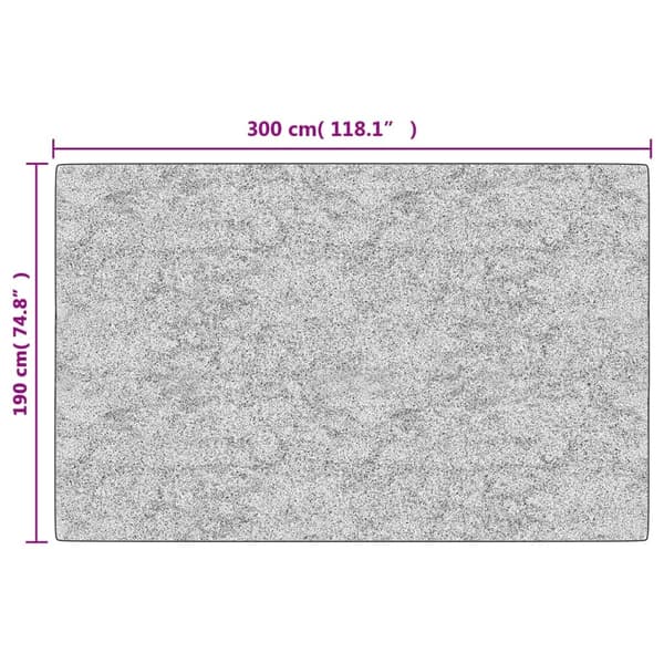 vidaXL Matta tvättbar 190x300 cm grå grå
