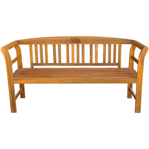 vidaXL Rosabänk 1 -sitsig 157 cm Solid Acacia wood Natural Brun