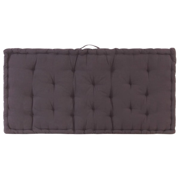 vidaXL Dyna till pallsoffa bomull 120x80x10 cm antracit Antracit